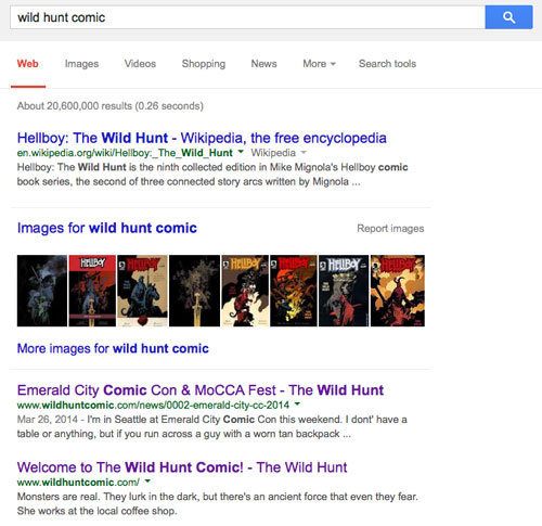 wild hunt comic search results